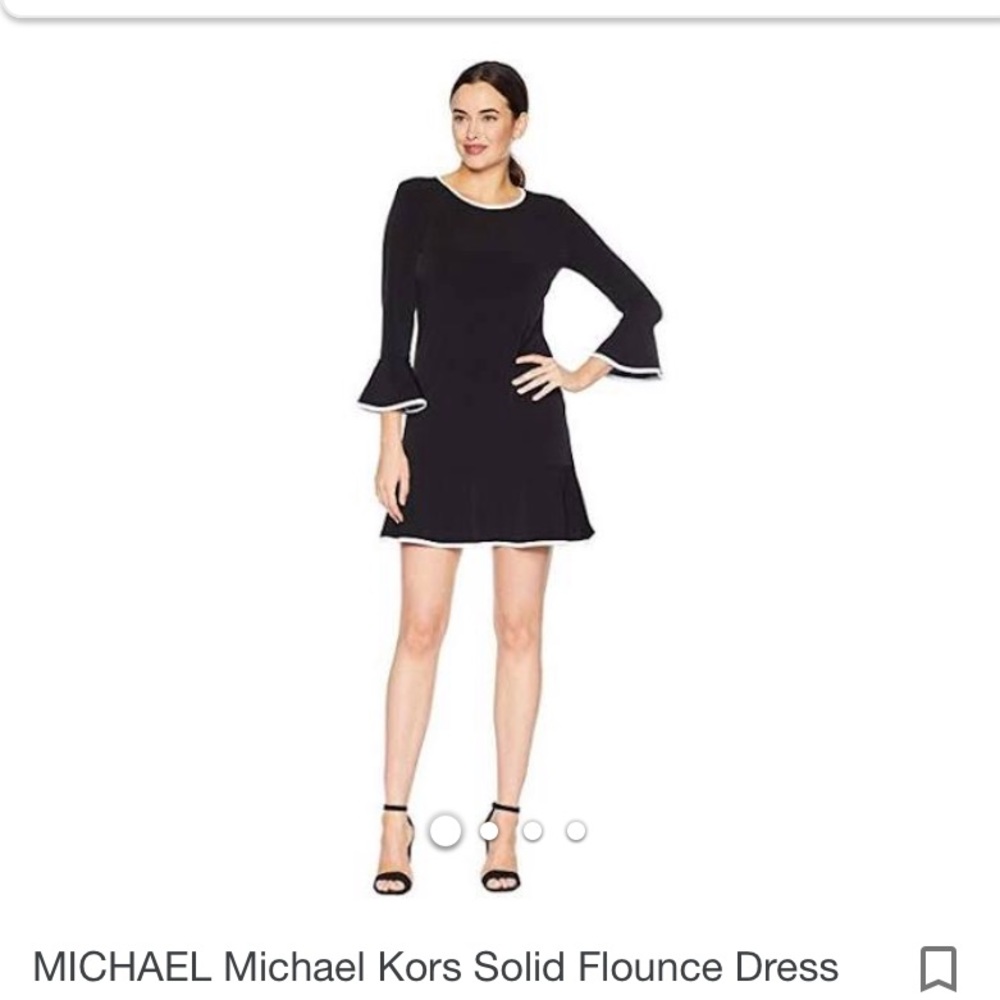Black Michael Kors dress w/white trim - NEVER WORN